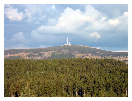 Brocken på avstånd, på vår väg till Goslar